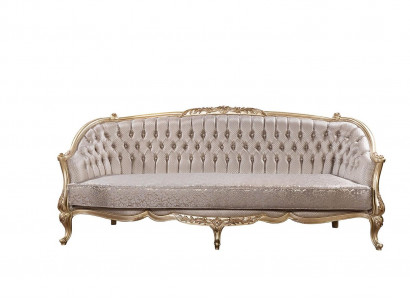 Baroque Sofa 3 Seat Living Room Classic Design Textile Sofa Luxury New